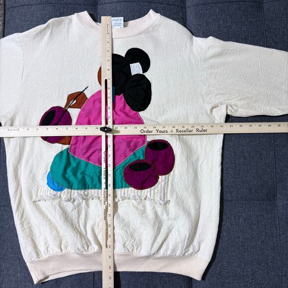 Vintage Alfredo's Wife Women Top Medium Cream Native American Southwest Handmade - Picture 3 of 5